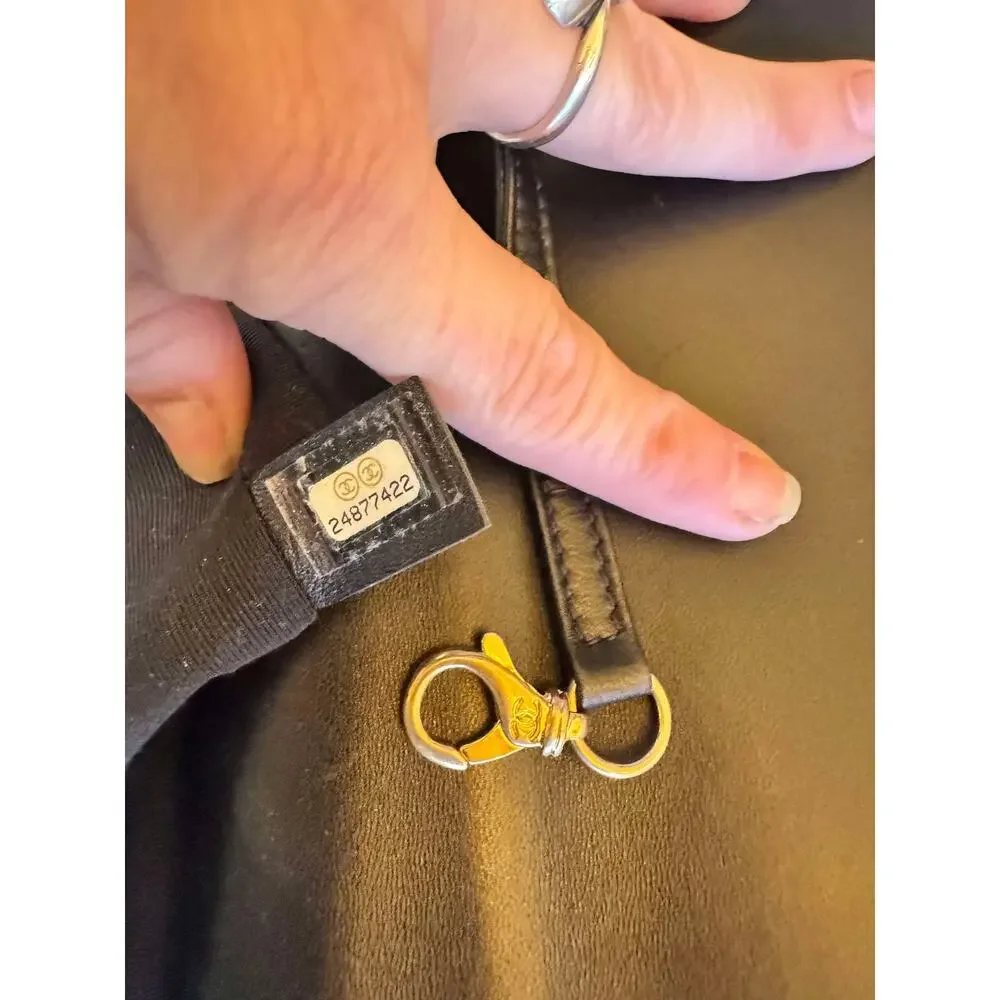 Authentic Large Chanel Boy Bag - Black with Gold Hardware